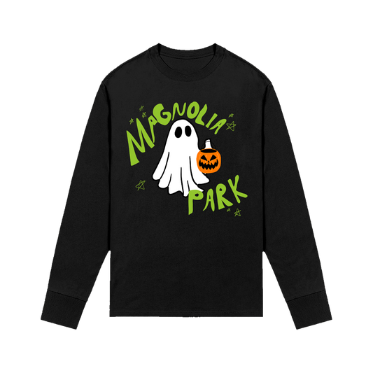 Ghost Long Sleeve Tee (Black)