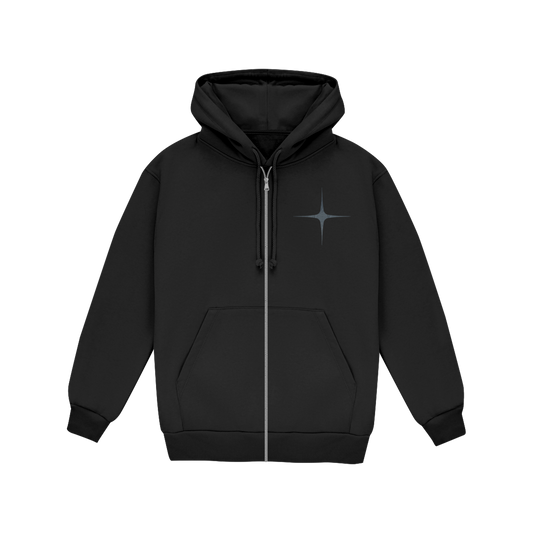 Y2K Zip up Hoodie (Black)