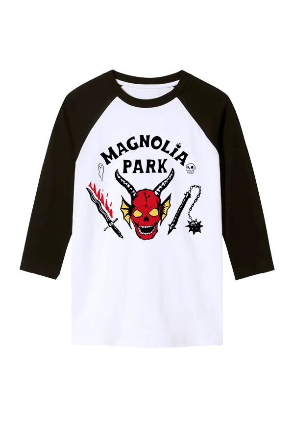 Magnolia Park Club Raglan (White/Black)